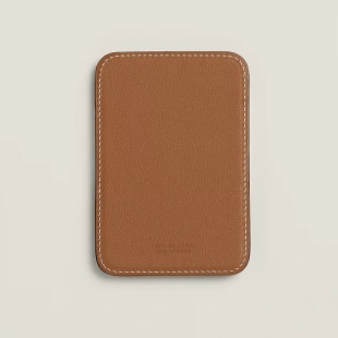 Чехол-бумажник Hermès "Horseshoe" с MagSafe для iPhone, цвет Orange Field/ Кораллово-розово-оранжевый