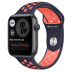 Apple Watch Series 6 // 44мм GPS // Корпус из алюминия цвета «серый космос», спортивный ремешок Nike цвета «Полночный синий/манго»