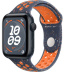 Apple Watch SE // 44мм GPS // Корпус из алюминия цвета «тёмная ночь», спортивный ремешок Nike цвета «Синее пламя» (2024)