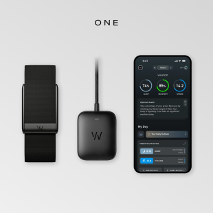 Трекер Whoop One 5.0 (годовая подписка), ремешок CoreKnit Jet Black