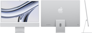 Apple iMac 24" (Custom) Retina 4,5K // Чип Apple M3 8-Core CPU, 8-Core GPU // 24 ГБ, 512 ГБ, Серебристый цвет (2023)