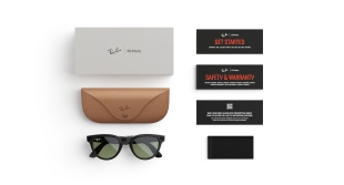 Умные очки Ray-Ban  Headliner (2-gen) (Черная глянцевая оправа, зеленые линзы)