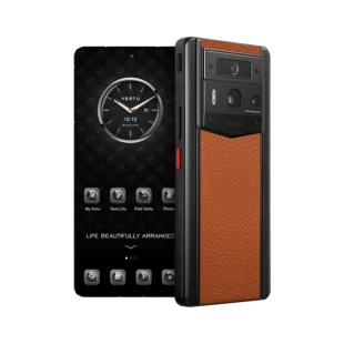 Телефон Vertu METAVERTU 2 Standart Edition, Black Ceramic, Calf Leather (Dawn Orange/Оранжевый рассвет)