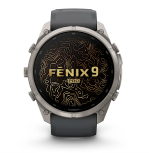 Мультиспортивные часы Garmin Fenix 9 Pro (47mm), титановый корпус, серый силиконовый ремешок (Graphite/Black)