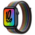 Apple Watch Series 8 // 45мм GPS // Корпус из алюминия цвета "темная ночь", спортивный браслет Nike цвета Pride Edition