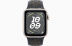 Apple Watch SE // 40мм GPS+Cellular // Корпус из алюминия цвета «сияющая звезда», спортивный ремешок Nike цвета «Полуночное небо» (2024)