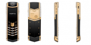 Телефон Vertu Signature V Уellow Gold Black Сeramic