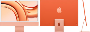 Apple iMac 24" Retina 4,5K // Чип Apple M3 8-Core CPU, 10-Core GPU // 8 ГБ, 512 ГБ, Оранжевый цвет (2023)