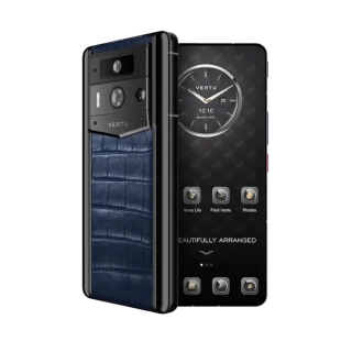 Телефон Vertu METAVERTU 2 Standart Edition, Black Ceramic, Crocodile Leather (Tranquil Blue/Синий)