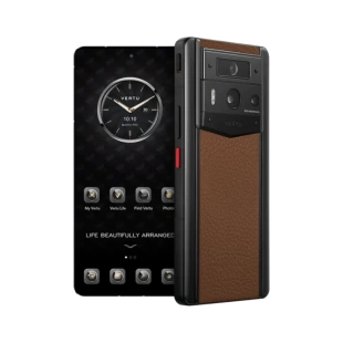 Телефон Vertu METAVERTU 2 Standart Edition, Black Ceramic, Calf Leather (Caramel Brown/Карамельно-коричневый)