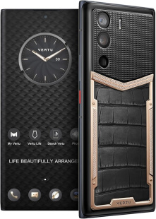 Телефон Vertu METAVERTU 5G Web3, Himalaya Alligator Leather 18K Rose Gold & Diamonds