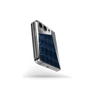 Чехол Golden Concept Magnetic Shield для iPhone Duo, Alligator Edition (Blue)