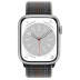 Apple Watch Series 8 // 41мм GPS // Корпус из алюминия серебристого цвета, спортивный браслет цвета "темная ночь"