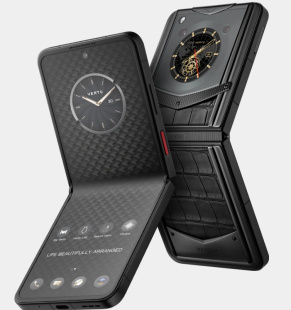 Телефон Vertu IRONFLIP Alligator Leather (Basalt black/Базальтовый черный)