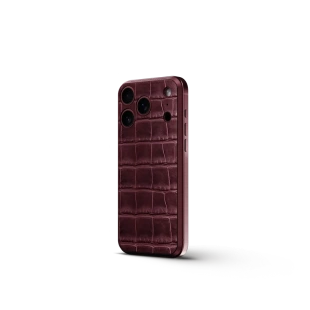 Магнитная накладка Golden Concept Magnetic Shield для iPhone 18 Pro, Croco Embossed (Burgundy)