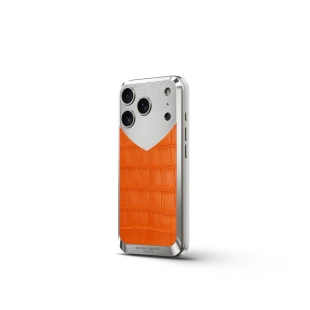 Чехол Golden Concept для iPhone 17 Pro Max, Magnetic Shield, Alligator Edition - Matte Orange 