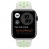 Apple Watch SE // 40мм GPS + Cellular // Корпус из алюминия цвета «серый космос», спортивный ремешок Nike цвета «Еловая дымка/пастельный зелёный» (2020)