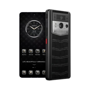 Телефон Vertu METAVERTU 2 Standart Edition, Black Ceramic Silver, Crocodile Leather (Obsidian Black/Черный обсидиан)