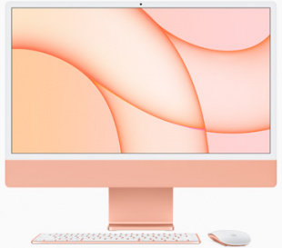 Apple iMac 24" (Custom) Retina 4,5K // Чип Apple M1 8-Core CPU, 8-Core GPU // 8 ГБ, 1 ТБ, Оранжевый цвет (2021)