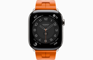 Apple Watch Series 10 Hermès // 46мм GPS+Cellular // Корпус из титана серебристого цвета, ремешок Kilim Single Tour цвета Orange