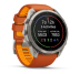 Мультиспортивные часы Garmin Fenix 9 Pro (47mm), титановый корпус, оранжевый силиконовый ремешок (Autumn Orange/Spark Orange)