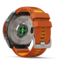 Мультиспортивные часы Garmin Fenix 9 Pro (47mm), титановый корпус, оранжевый силиконовый ремешок (Autumn Orange/Spark Orange)