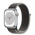 Apple Watch Series 8 // 41мм GPS // Корпус из алюминия серебристого цвета, спортивный браслет цвета "темная ночь"