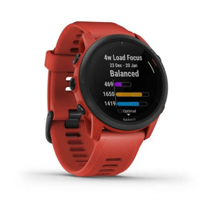 Беговые умные часы Garmin Forerunner 745 (44mm), корпус и силиконовый ремешок цвета "Magma Red"