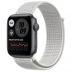 Apple Watch SE // 40мм GPS // Корпус из алюминия цвета «серый космос», спортивный браслет Nike цвета «Снежная вершина» (2020)