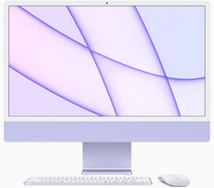 Apple iMac 24" (Z130000BK) Retina 4,5K // Чип Apple M1 8-Core CPU, 8-Core GPU // 8 ГБ, 256 ГБ, Фиолетовый цвет (2021)