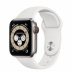 Apple Watch Series 6 // 40мм GPS + Cellular // Корпус из титана, спортивный ремешок белого цвета Apple Watch Series 6 // 40мм GPS + Cellular // Корпус из титана, спортивный ремешок белого цвета
