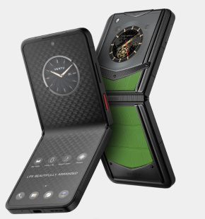 Телефон Vertu IRONFLIP Alligator Leather (Bamboo green/Бамбуковый зеленый)