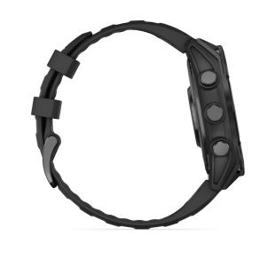 Мультиспортивные часы Garmin Fenix 8 (51mm), серый корпус, черный силиконовый ремешок