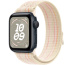 Apple Watch SE // 40мм GPS // Корпус из алюминия цвета «тёмная ночь», спортивный браслет Nike цвета «Сияющая звезда/розовый» (2024)