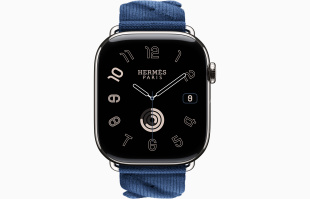 Apple Watch Series 10 Hermès // 46мм GPS+Cellular // Корпус из титана серебристого цвета, ремешок Torsade Single Tour цвета Navy