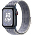 Apple Watch SE // 44мм GPS+Cellular // Корпус из алюминия цвета «тёмная ночь», спортивный браслет Nike цвета «Серый/синий» (2024)