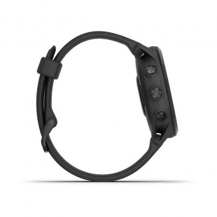 Беговые умные часы Garmin Forerunner 745 (44mm), черный корпус, черный силиконовый ремешок