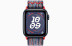 Apple Watch SE // 44мм GPS // Корпус из алюминия цвета «тёмная ночь», спортивный браслет Nike цвета «Синий/красный» (2024)