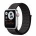 Apple Watch SE // 40мм GPS + Cellular // Корпус из алюминия серебристого цвета, спортивный браслет Nike чёрного цвета (2020)