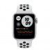 Apple Watch SE // 40мм GPS + Cellular // Корпус из алюминия серебристого цвета, спортивный ремешок Nike цвета «Чистая платина/чёрный» (2020)