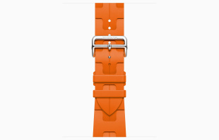 Apple Watch Series 10 Hermès // 46мм GPS+Cellular // Корпус из титана серебристого цвета, ремешок Kilim Single Tour цвета Orange