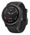 Мультиспортивные часы Garmin Fenix 6S (42mm) Sapphire, стальной серый DLC корпус, черный силиконовый ремешок