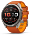 Мультиспортивные часы Garmin Fenix 9 Pro (51mm), титановый корпус, оранжевый силиконовый ремешок (Autumn Orange/Spark Orange)