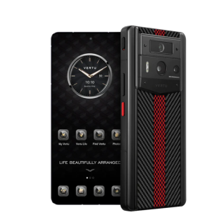 Телефон Vertu METAVERTU 2 Carbon Fiber Edition, Black Ceramic (Vermilion Flame/Ярко-красное пламя)