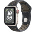 Apple Watch SE // 40мм GPS+Cellular // Корпус из алюминия цвета «сияющая звезда», спортивный ремешок Nike цвета «Полуночное небо» (2024)