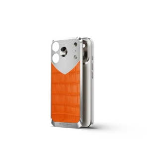 Чехол Golden Concept для iPhone 17 Pro Max, Magnetic Shield, Alligator Edition - Matte Orange 