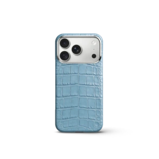 Чехол Golden Concept для iPhone 18 Pro Max, Alligator Edition (Light Blue)