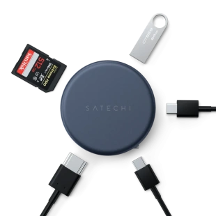 Многопортовый адаптер Satechi OntheGo 5-в-1 (Indigo)