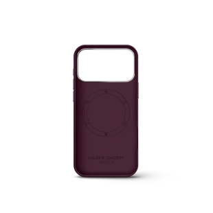 Чехол Golden Concept для iPhone 18 Pro Max, Vegan Leather (Burgundy)