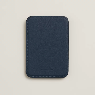 Чехол-бумажник Hermès "Allo!" с MagSafe для iPhone, цвет Bleu Navy/ Морской синий